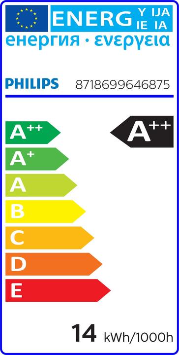 Label énergétique Philips LED Tube (G13, 14 W, 2100 lm, 1 x, A)