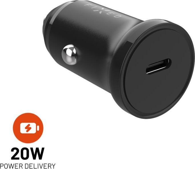 Image du produit Fixed Hurtig Biloplader USB-C 20W PD Sort (20 W)
