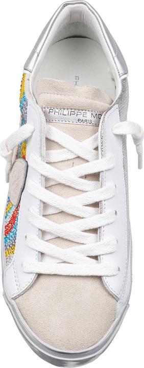 Actual product image Philippe Model prsx low sneakers in leather and suede with micro crystals (41)