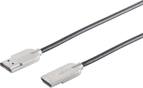 Immagine prodotto Helos Cavo HDMI ultra sottile ad alta velocità con Ethernet, nero (2 m, HDMI)