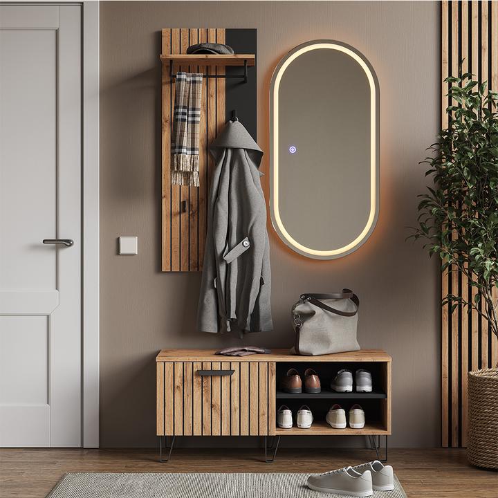 Actual product image Vichy Wardrobe Amber, Oak Wotan, 43 x 110 cm 3 parts