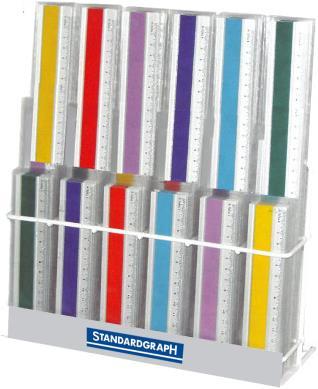Image du produit JOY COLOR - Présentoir de comptoir Règles en aluminium (300 mm)