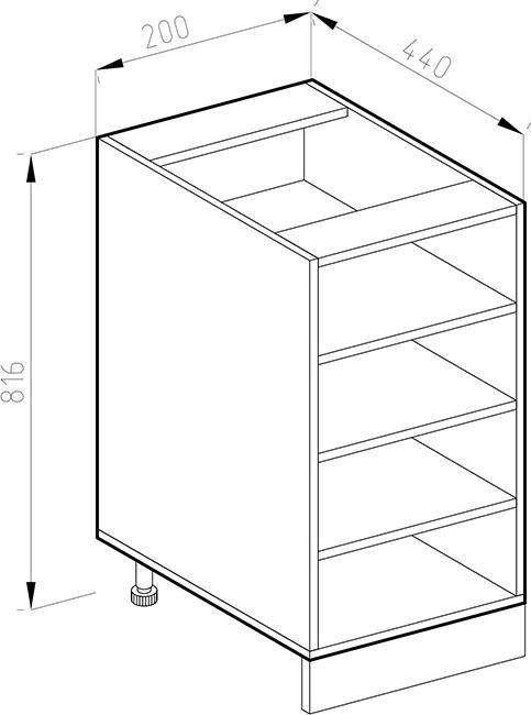 Produktbild Vicco Küchenregal R-Line (20 x 60 x 81.5 cm)
