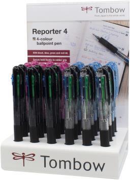 Produktbild Tombow REPORTER 4 - 4-Farben Kugelschreiber (Mehrfarbig, 24 x)