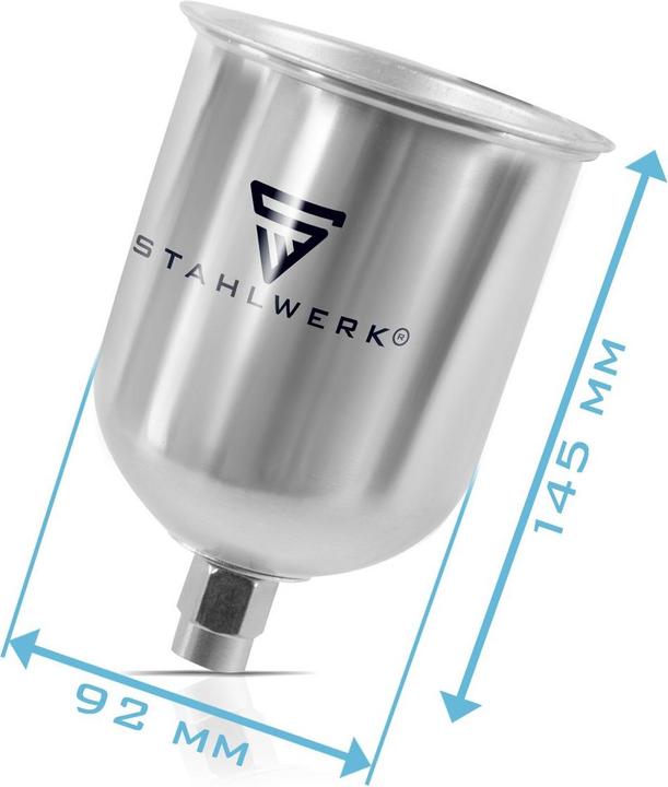 Image du produit Stahlwerk Gobelet à peinture en aluminium 600 ml pour pistolet à peinture