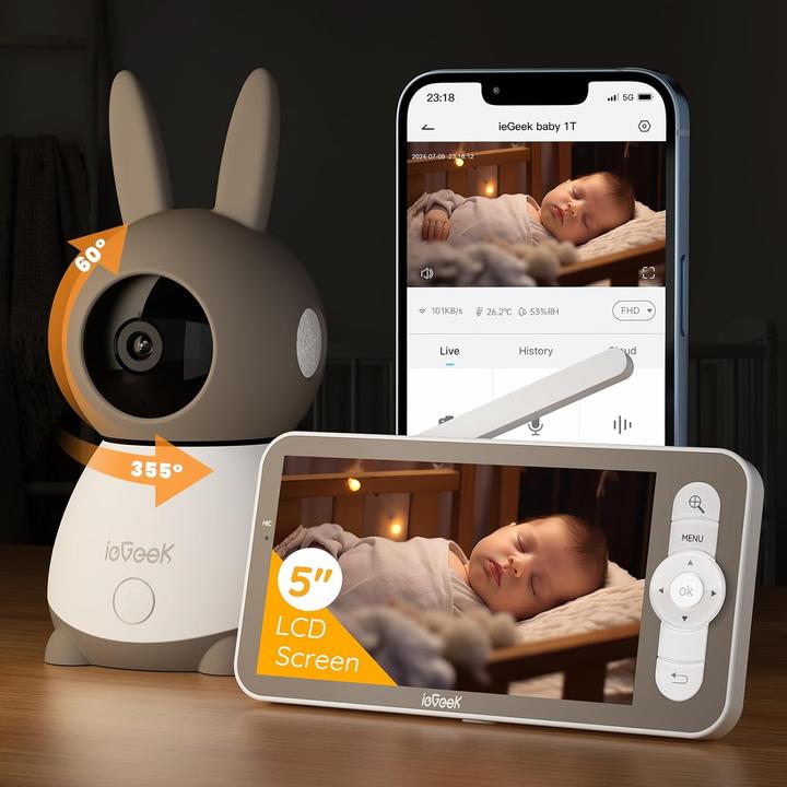 Image du produit IeGeek Babyphone mit 360°Kamera (Vidéo et audio)