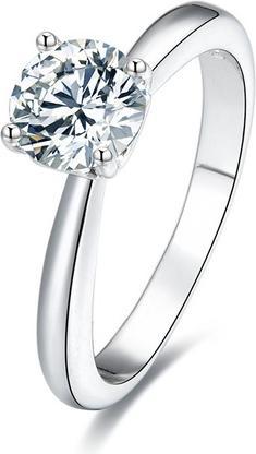 Actual product image Beneto Silver ring with crystals AGG200 - Circuit: 52 mm (52)