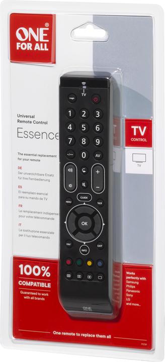 Produktbild One for All URC 7110 Essence TV (Universal Fernbedienung, Infrarot)
