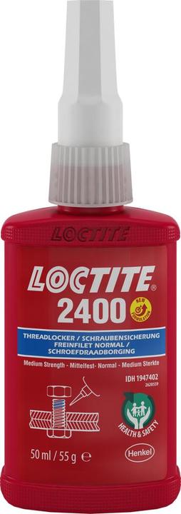 Actual product image Loctite Threadlocker medium strength 2400 (50 ml)