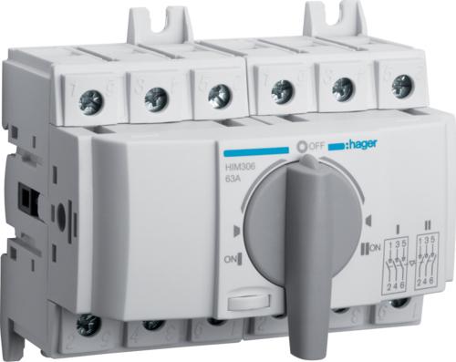 Actual product image Hager Changeover switch 3x63A HIM306 (Switch actuator)