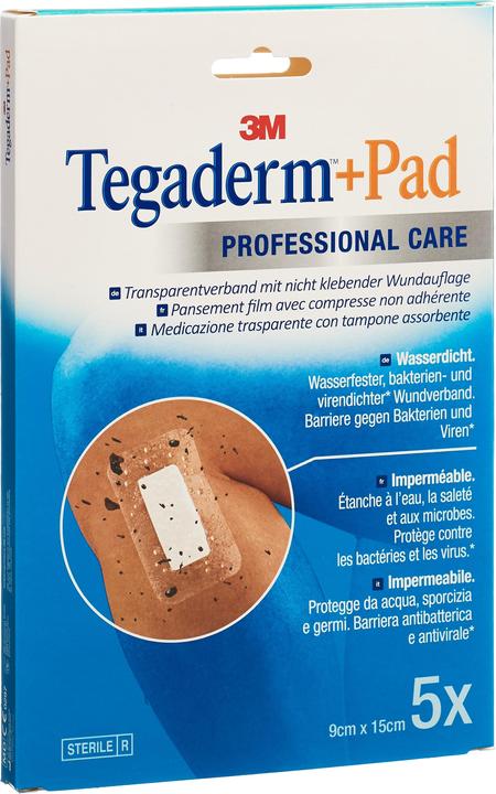3M Tegaderm+Pad 9x15cm Wundkissen 4.5x10cm 5 Stk (5 x)