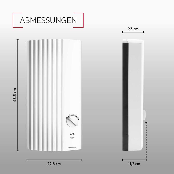 Immagine prodotto AEG Haustechnik DDLE Basis 18/21/24 kW Scaldabagno elettronico istantaneo, selezione della temperatura tramite