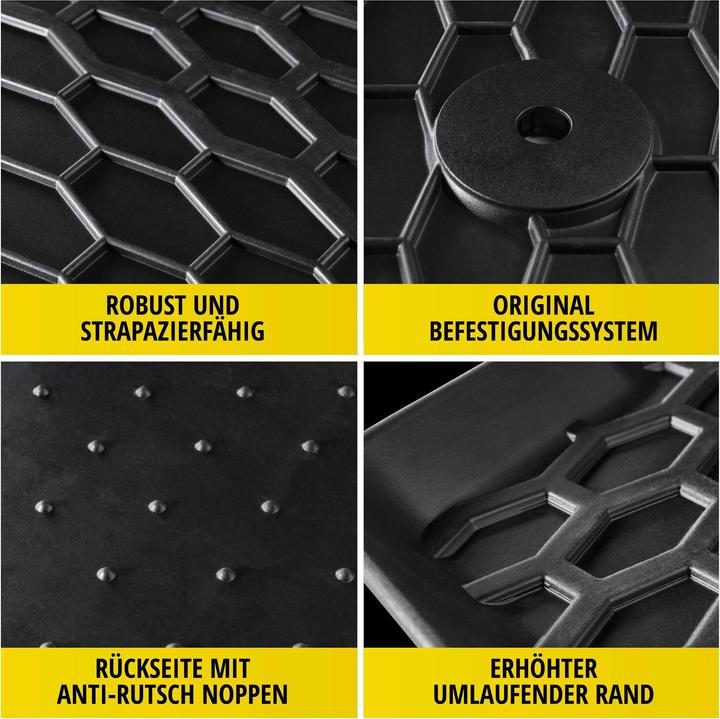 Produktbild Walser Gummimatten passend für Mercedes Sprinter, 2005-2012, Fumatten Automatten Gummi (1 Set à 3 Fussmatten)