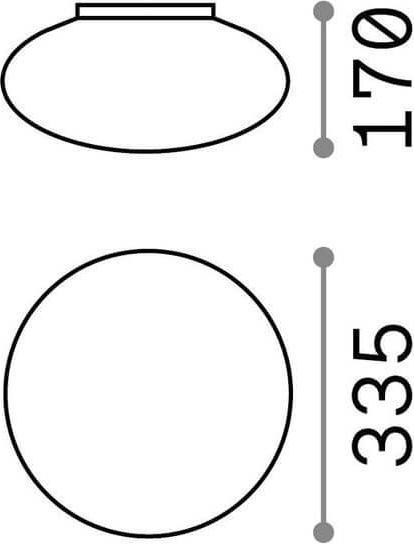 Image du produit Ideal lux BUBBLE Plafonnier E27 ⌀335mm dimmable Blanc IP44 135250 (E27)