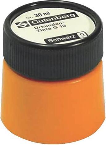 Produktbild Gutenberg Urkundentinte, 30 ml, schwarz (Tintenfass, Schwarz)