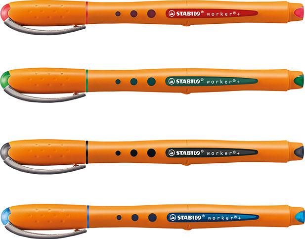 Immagine prodotto STABILO roller worker+ (Verde, Rosso, Blu, Nero, 4 x)