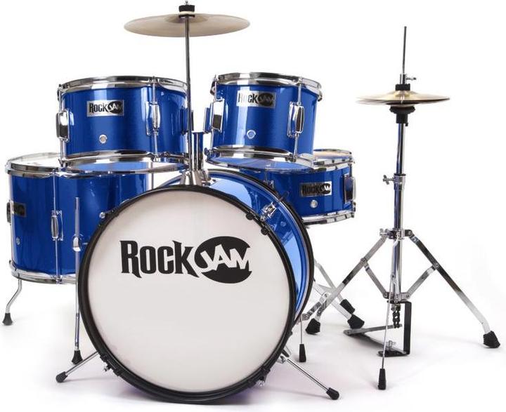 PDT RockJam 5-Piece Junior Drum Set Blue