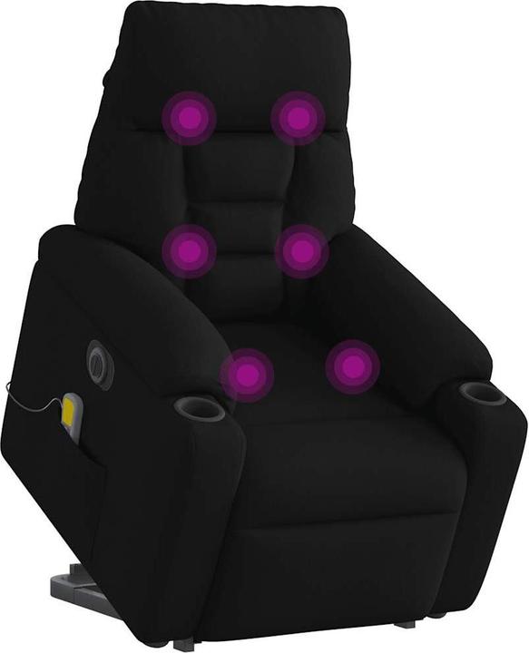 Immagine prodotto VidaXL Poltrona massaggiante elettrica con ausilio per la risalita, tessuto nero