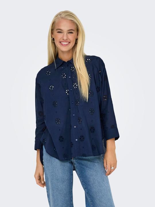Produktbild Only Onlnew Lina Grace Ls Brod Angl Shirt Wvn (XL)