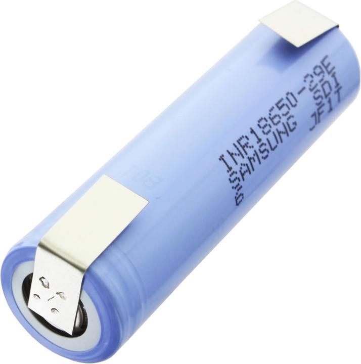 Image du produit Samsung Akku INR18650 29E + Lötfahne U (1 pcs, 18650, 2900 mAh)