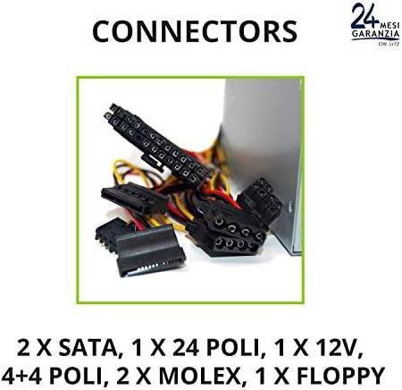 Produktbild Tecnoware ALIMENTATORE 550W 12CM FREE SILENT 2*SATA 2*MOLEX TOGHETER ON (550 W)