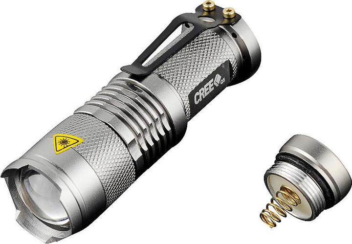 Actual product image JTI LED torch CREE Ultrafire - Grey (13.40 cm, 300 lm)
