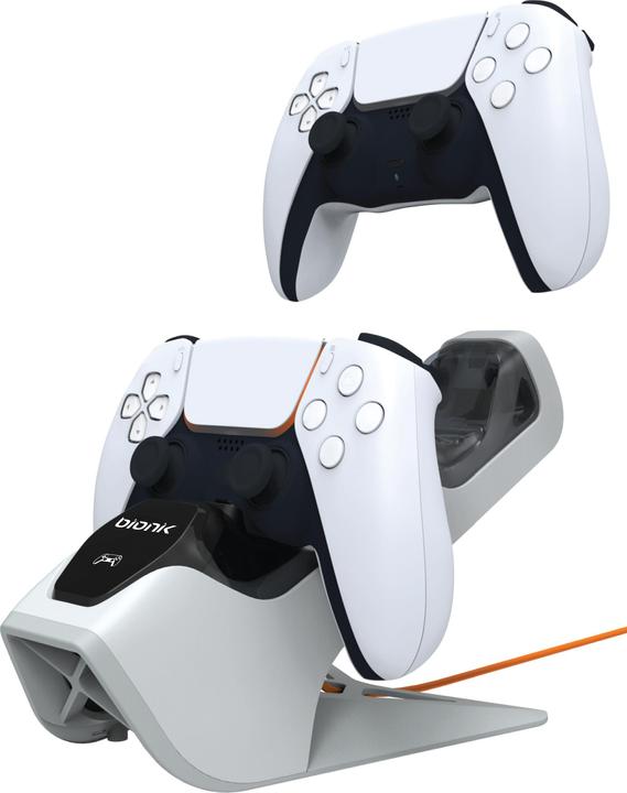 Immagine prodotto Bionik BNK-9067 Supporto di alimentazione per PS5 - Supporto di ricarica per doppio controller (bianco) (PS5)
