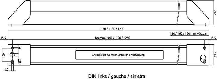 Produktbild MSL Druckstangen eBar 5980 (mechanisch) (Türgarnitur)