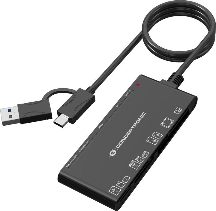 Actual product image Conceptronic 7-in-1 Card Reader USB3.0,2xSD,2xMicroSD,MS,CF (Type-B)