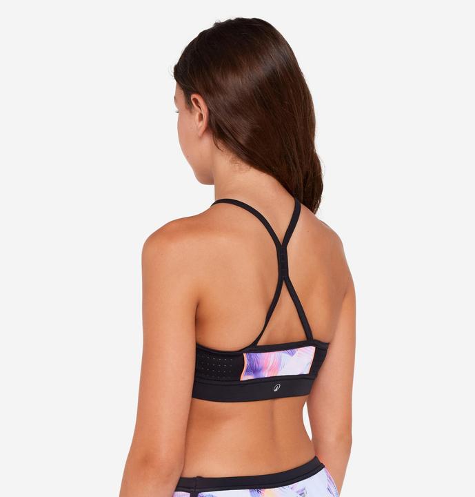 Image du produit Olaian Haut de maillot de bain surf brassière fille - 900 Baha posy rose (10XL, 11XL, 12XL)