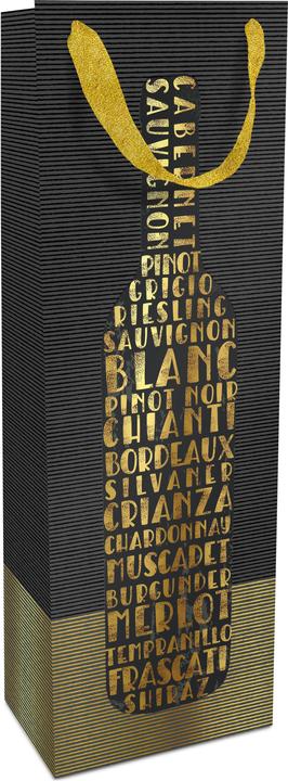 Produktbild Braun + Company Flaschentasche Vinothek 12 x 37 x 8 cm, Gold/Schwarz (Flaschentasche, 1 x)