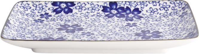 Tokio Design Tokyo Design Studio - 20.4 cm x 13 cm Teller eckig Mixed blau sakura chirashi