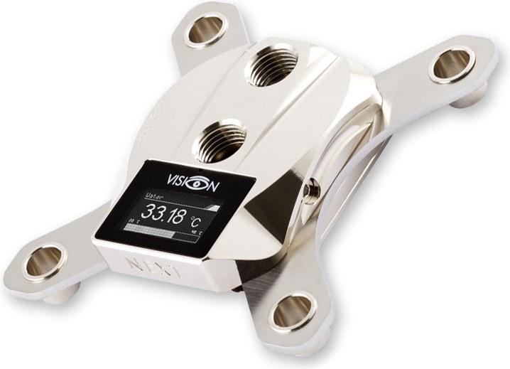 Produktbild Aqua Computer cuplex kryos NEXT VARIO mit VISION LGA 2011(-v3)/2066 - Nickel/Nickel