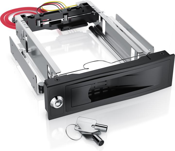 Produktbild CSL Festplatten Wechselrahmen, 5,25", für 3,5" SATA HDD's, Anti-Vibrations-Kit, Abschliessbar
