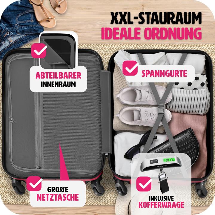 Immagine prodotto tectake Set di 4 valigie rigide Mila con bilancia (106 l, L (90 - 115l))