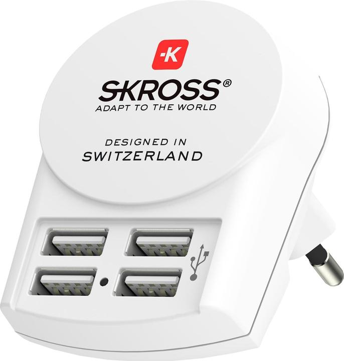 Actual product image Skross World Travel Adapter PRO+ 4x USB