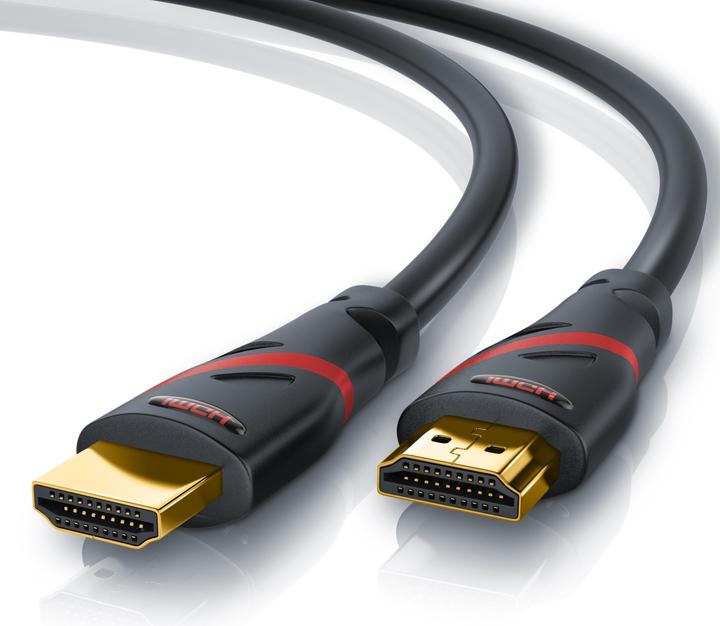 Produktbild CSL HDMI Kabel 2.0b - 4k 60Hz Ultra HD - Ethernet - Highspeed - Full HD - 3D - ARC - 3 fach geschirmt (1 m, HDMI)