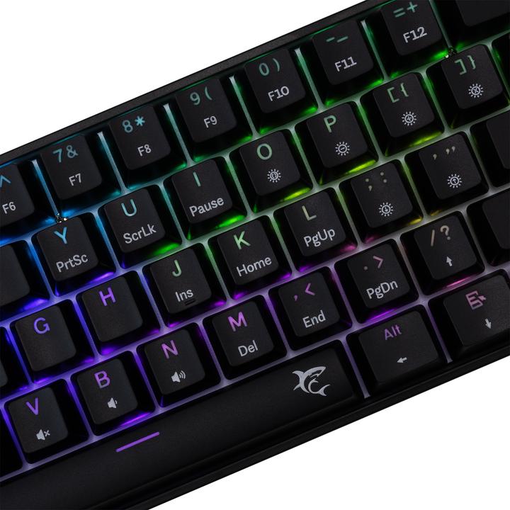 Actual product image White Shark GK-004121 Shinobi-2 Blue Switch, Black US (US, Wireless)
