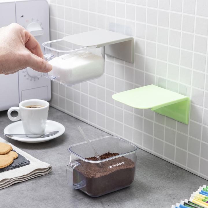 Actual product image InnovaGoods 2x self-adhesive kitchen container (0.42 l)
