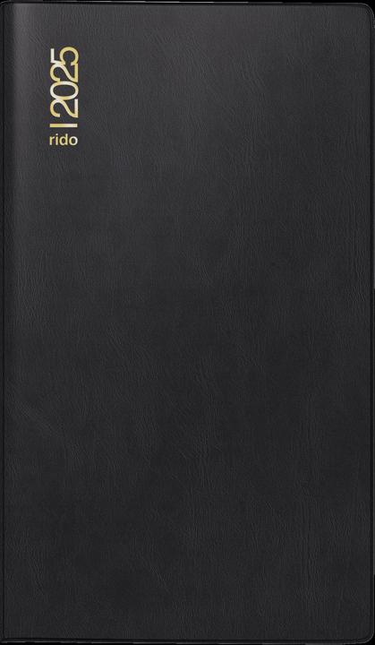 Actual product image Rido Pocket calendar mini planner d15 8,7x15,3cm 1 month/2 pages plastic black 2025 (German)