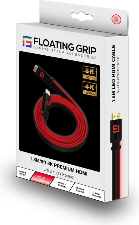 Produktbild Floating Grip 1M HDMI CABLE V2.1 8K/60HZ (1.50 m, HDMI)