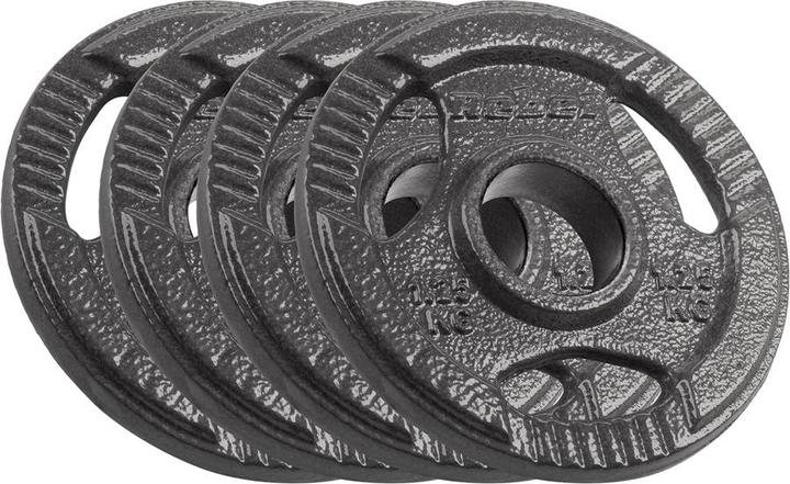 Actual product image Rebel Olympisches Hantelset aus Gusseisen 4x1 25kg Bohrung 51mm Platte mit Griffen ACTIVE
