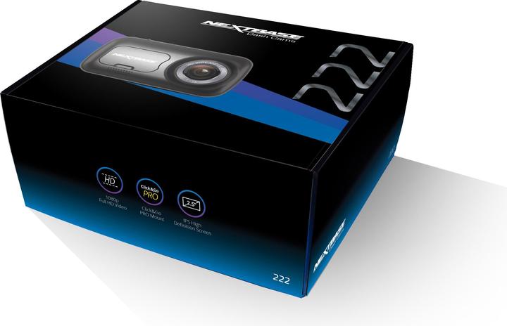 Produktbild Nextbase 222 Dashcam (Eingebaute Anzeige, Akku, Bluetooth, WLAN, GPS-Empfänger, Beschleunigungssensor, Eingebautes Mikrofon, Full HD)
