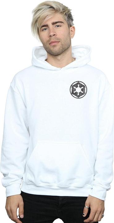 Immagine prodotto Star Wars The Mandalorian Galactic Empire Insignia Breast Print Felpa con Cappuccio Uomo (4XL)
