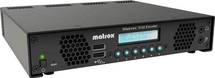 Produktbild Matrox Maevex 6122 Dual 4Kp60 Encoder 2xHDMI pass 1 thru HDCP HDMI analog audio in RS232 mic headpho
