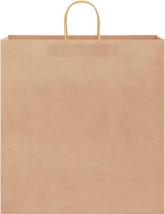 Produktbild VidaXL Kraftpapiertüten 250 Stk. mit Henkel Braun 45x17x48 cm Papiertüte (Geschenktüte, 250 x)
