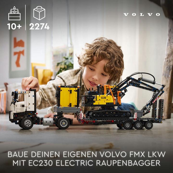 Produktbild LEGO Volvo FMX LKW mit EC230 Electric Raupenbagger (42175, LEGO Technic)