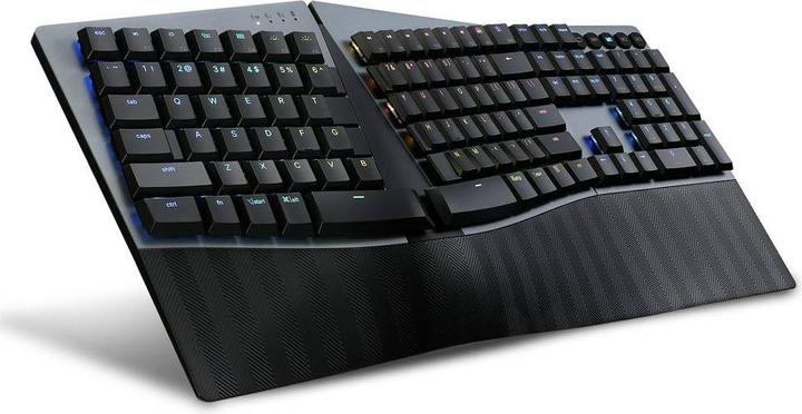 Produktbild Perixx PERIBOARD-835 BR DE, kabellose RGB-beleuchtete ergonomische mechanische Tastatur - flache bra (DE, Kabelgebunden)