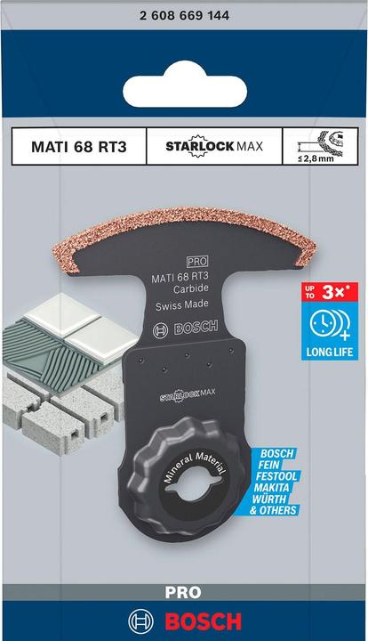 Produktbild Bosch Professional Zubehör PRO MATI 68 RT3 Blatt für Multifunktionswerkzeuge, 2,8 x 68 mm