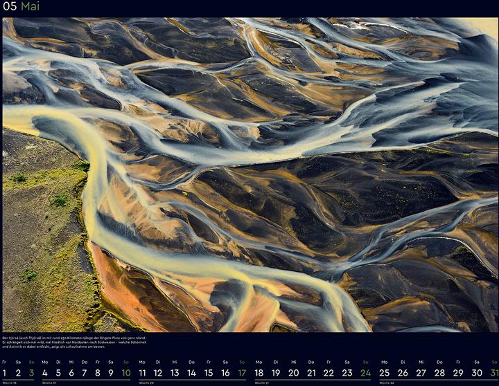 Produktbild Island - Wandkalender 2026 (60 x 45 cm, Harter Einband, Deutsch)